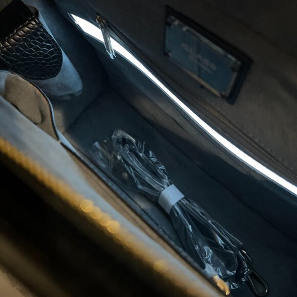 Glass Handbag Black Boss Lady Satchel - Picture 3 of 5